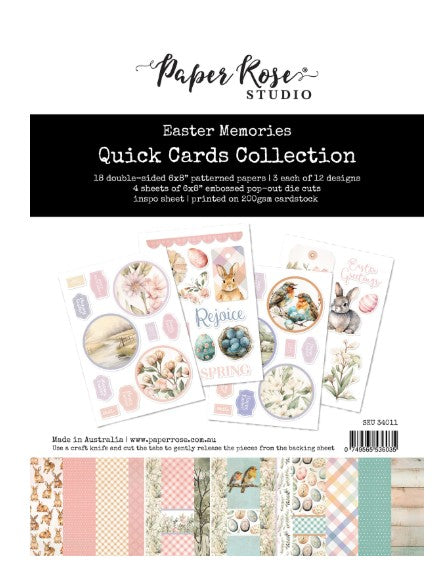 Paper Rose Card Kit, 6X8 Quick Cards Collection - Easter Memories
