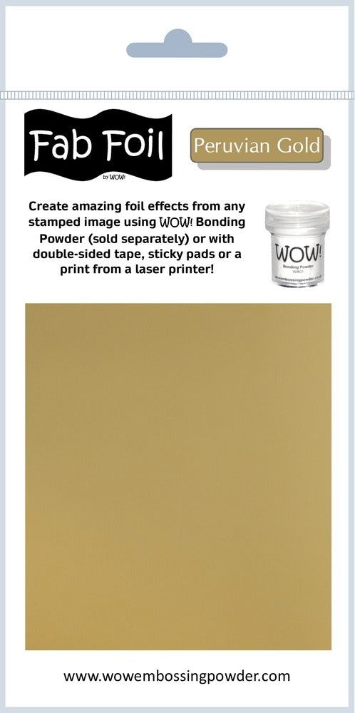 WOW! Embossing Powders Embellishment, Fab Foil, Peruvian Gold