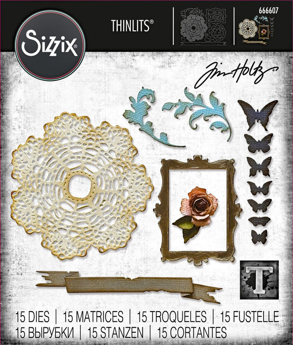 Sizzix Die, Tim Holtz Thinlits - Vault Boutique (15pk)