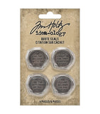 Tim Holtz Idea-ology Embellishment, Metal Quote Seals 4/Pkg