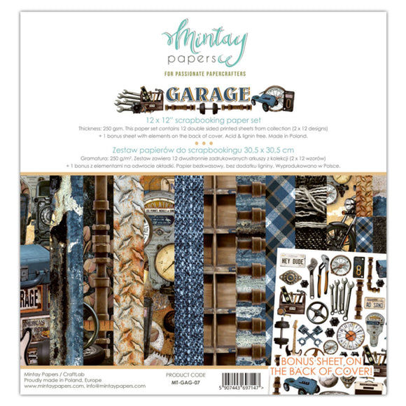 Mintay Paper Collection Kit 12X12, Garage