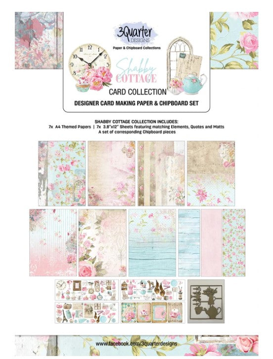 3Quarter Designs Card Kit, Shabby Cottage