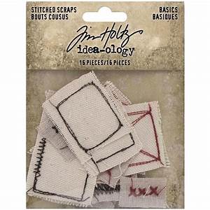 Tim Holtz Idea-ology Embellishment, Stitched Scraps - Basics